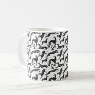 Greyt Greyhound Marble Silhouetten Kaffeetasse