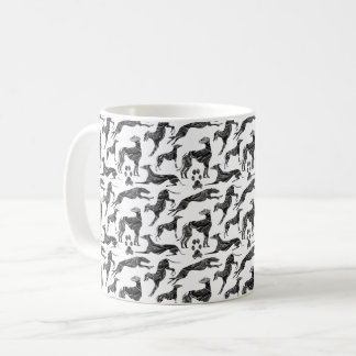 Greyt Greyhound Marble Silhouetten Kaffeetasse