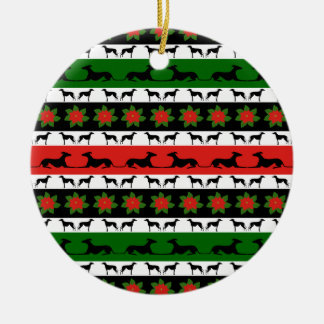 Greyt Windhund-WeihnachtsKeramik-Verzierung Keramik Ornament