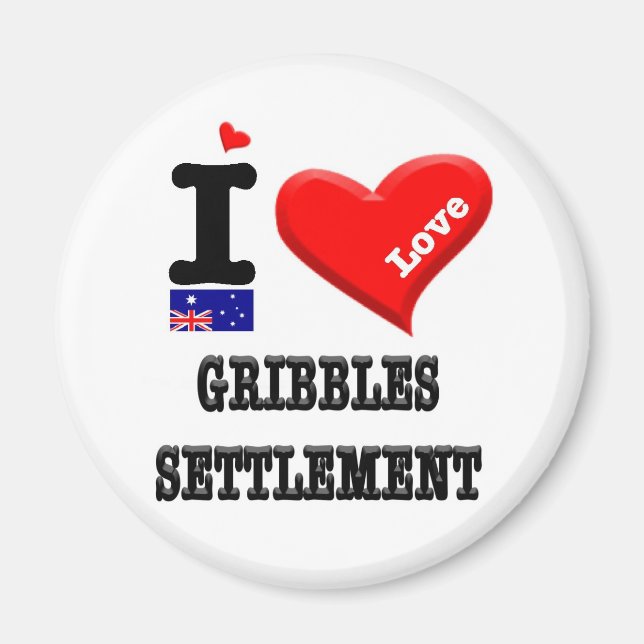 GRIBBLES SETTLEMENT - I-Liebe Magnet (Vorne)