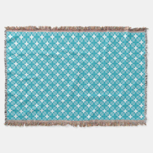 Grid and Stars Gingham Pattern Decke