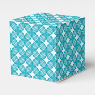 Grid and Stars Gingham Pattern Geschenkschachtel