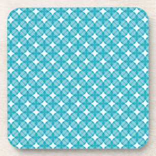 Grid and Stars Gingham Pattern Getränkeuntersetzer