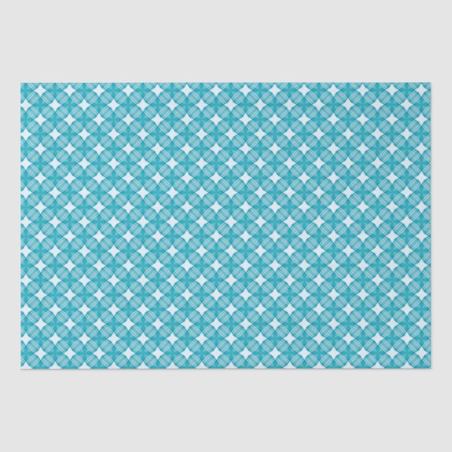 Grid and Stars Gingham Pattern Seidenpapier (Vorderseite)