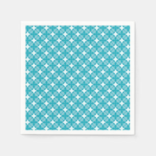 Grid and Stars Gingham Pattern Serviette