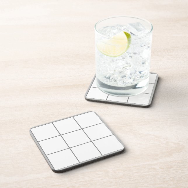 Grid Gray Getränkeuntersetzer (Rechte Seite)