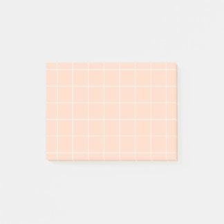 Grid paper: minimalist grid (Peach) Post-it Klebezettel