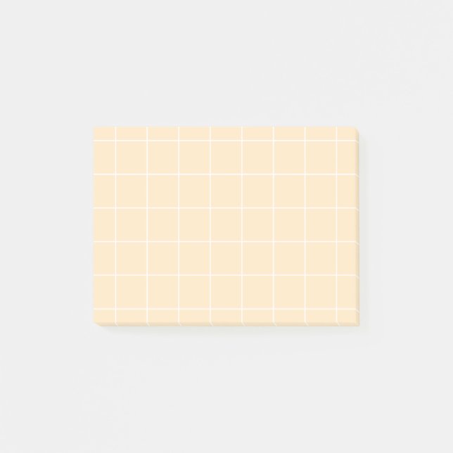 Grid paper: minimalist grid (vanilla) post-it klebezettel (Vorderseite)