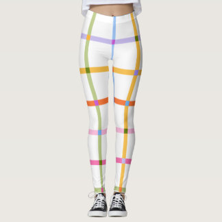 Grid Print Karierte Leggings Weibliche Fitness Leg