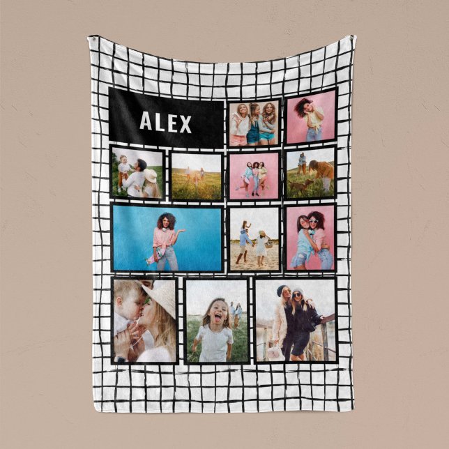 Grid Schwarz-weiß 12 Foto modern minimalistisch ab Fleecedecke (Von Creator hochgeladen)