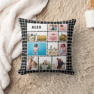 Grid Schwarz-weiß 12 Foto modern minimalistisch ab Kissen