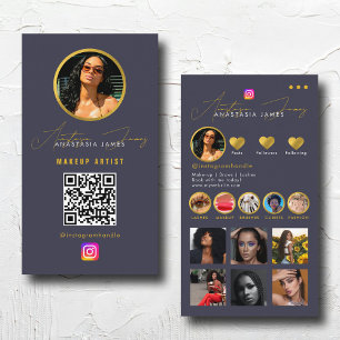Grid Social Media QR-Code des Influencer-Fotos Gef Visitenkarte