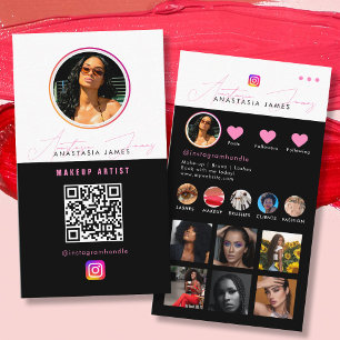 Grid Social Media QR-Code des Influencer-Fotos Gef Visitenkarte