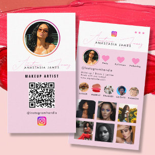 Grid Social Media QR-Code des Influencer-Fotos Gef Visitenkarte