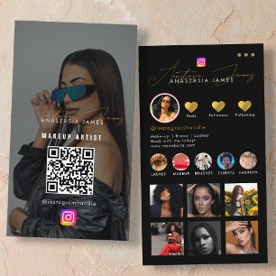 Grid Social Media QR-Code des Influencer-Fotos Gef Visitenkarte