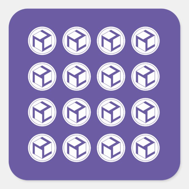 Grid von Antahkaranas - Platz Antahkarana - Frau Quadratischer Aufkleber (Vorderseite)