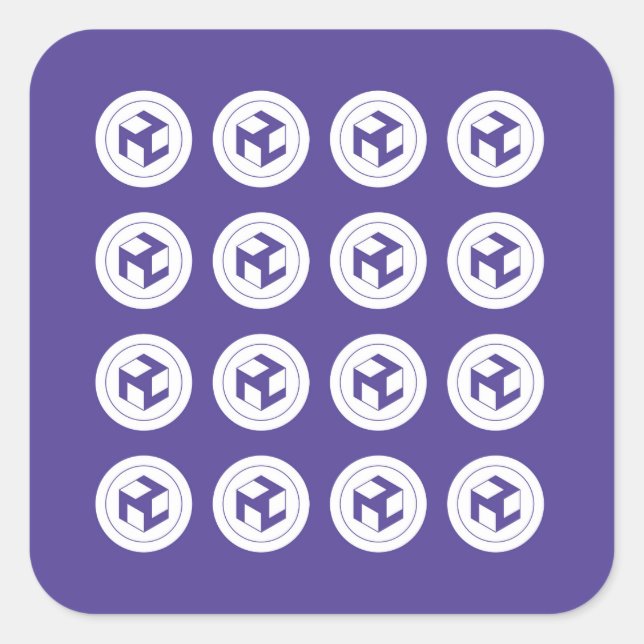 Grid von Antahkaranas - Platz Antahkarana - männli Quadratischer Aufkleber (Vorderseite)