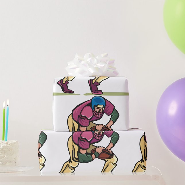 Gridiron Football Player Geschenkpapier (Von Creator hochgeladen)