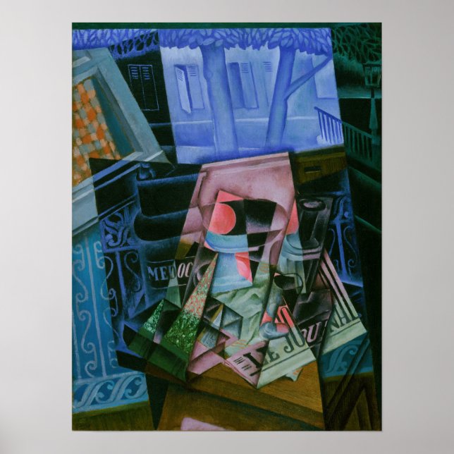 Grids - Stillleben vor einem offenen Fenster Poster (Vorne)