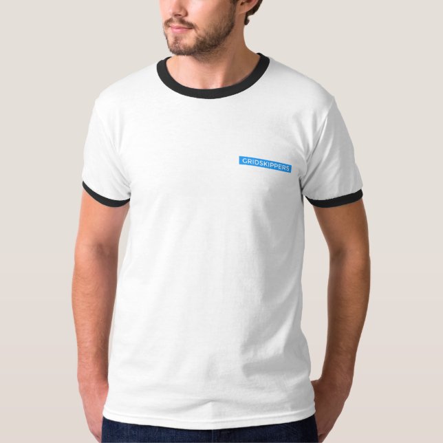 GRIDSKIPPERS T - Shirt mit Karte und Sponsoren (Vorderseite)