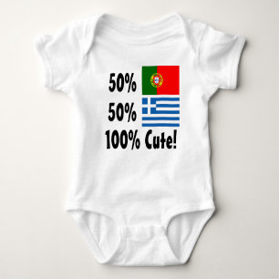 Grieche 100% 50% Portugiese-50% niedlich Baby Strampler