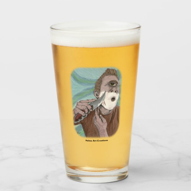 Grieche Cyclops Knife Shave Fantasy Art Glass Cup Glas (Vorne (Gefüllt))