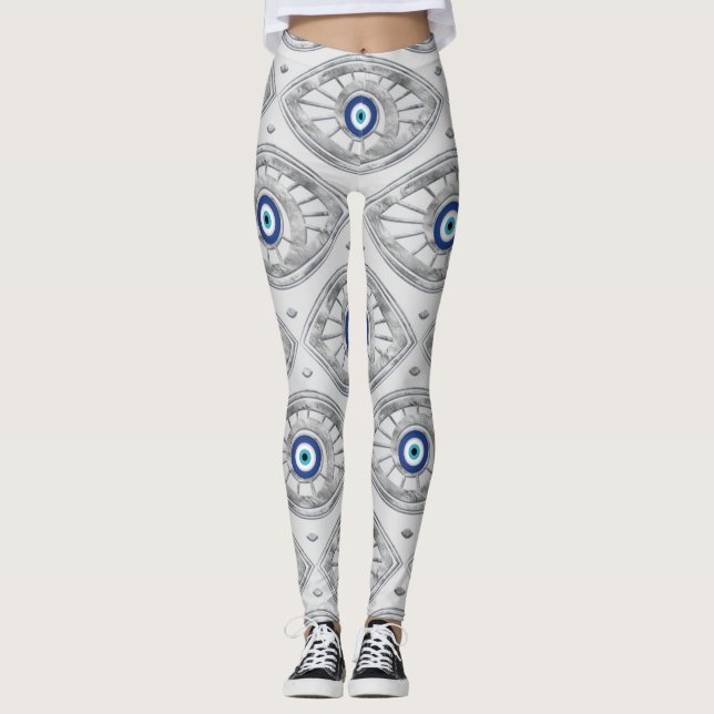 Grieche Mati Mataki - Matiasma Blicks-Muster #3 Leggings (Vorderseite)