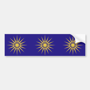Grieche Mazedonien, Griechenland-Flagge Autoaufkleber