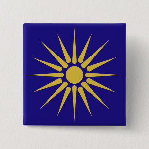 Grieche Mazedonien, Griechenland-Flagge Button