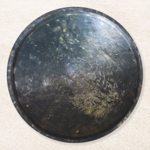 Grieche Trojaner-Schutzschildkröte Runder Pappuntersetzer