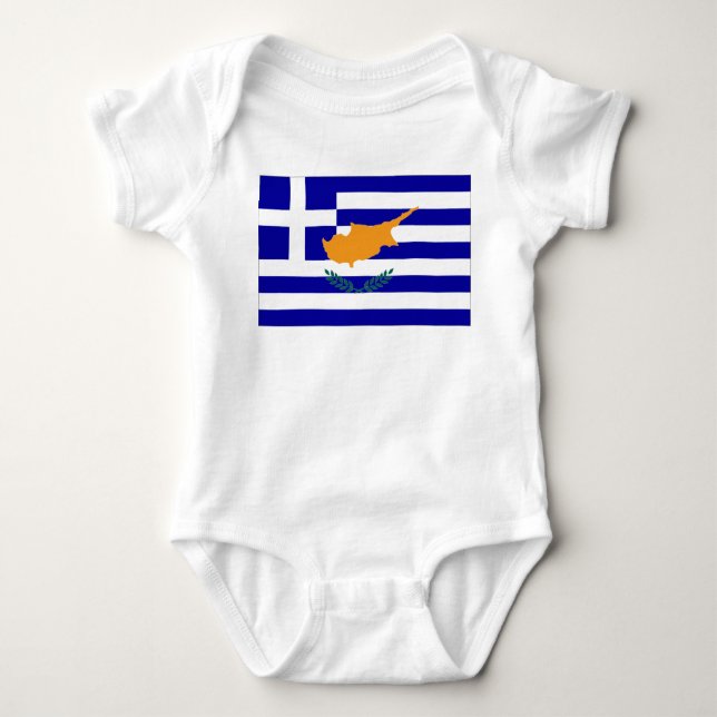 Grieche-Zypern-Flagge Baby Strampler (Vorderseite)