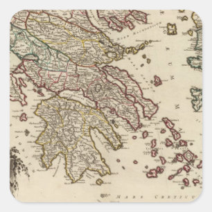 Griechenland 15 quadratischer aufkleber