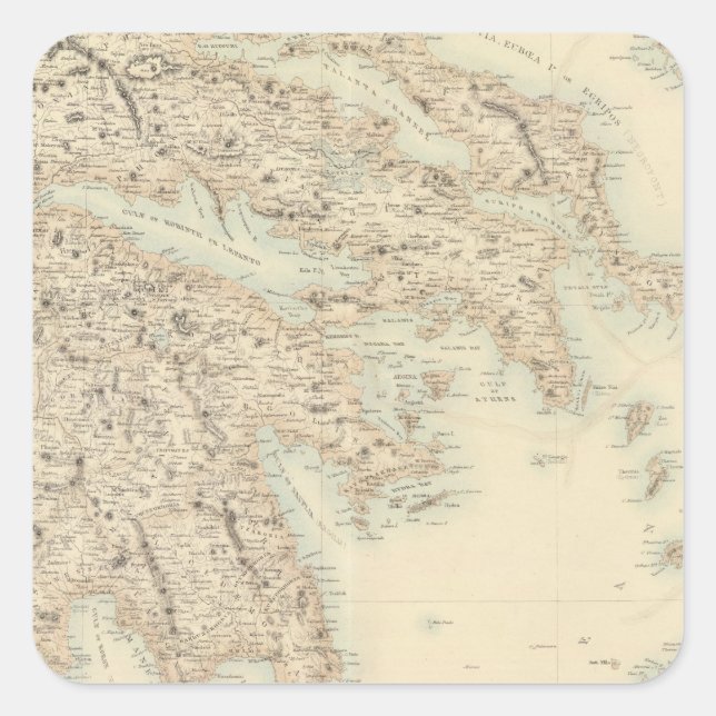 Griechenland 3 quadratischer aufkleber (Vorderseite)