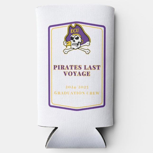 Griechenland Abschluss Cruise Slim Koozie Selters Dosenkühler (Vorderseite)