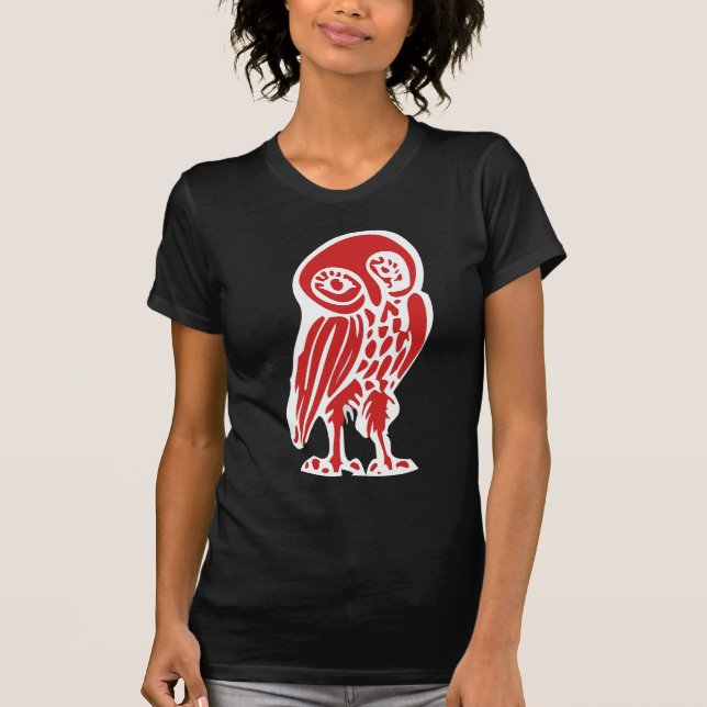 Griechenland Antike Eule T-Shirt (Vorderseite)