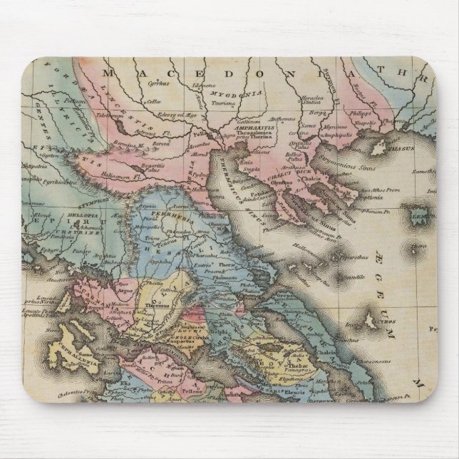 Griechenland Atlas-Karte Mousepad (Vorne)