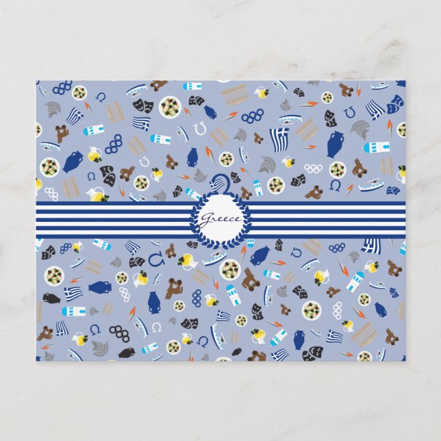 Griechenland: berühmte Gegenstände der Vergangenhe Postkarte (Vorderseite)