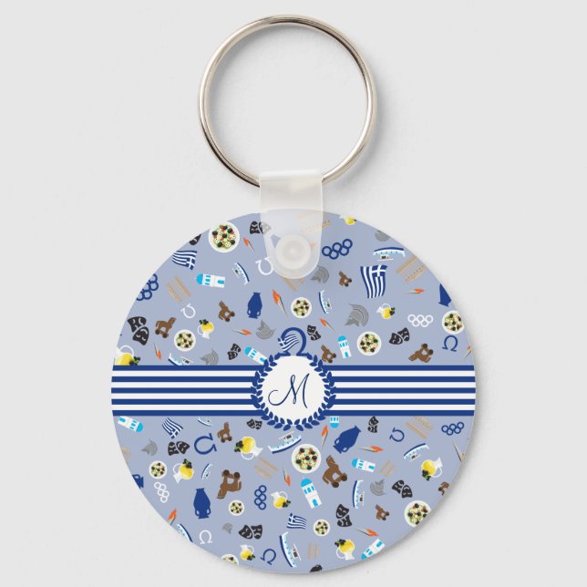 Griechenland: berühmte Gegenstände des Landes Schlüsselanhänger (Vorderseite)