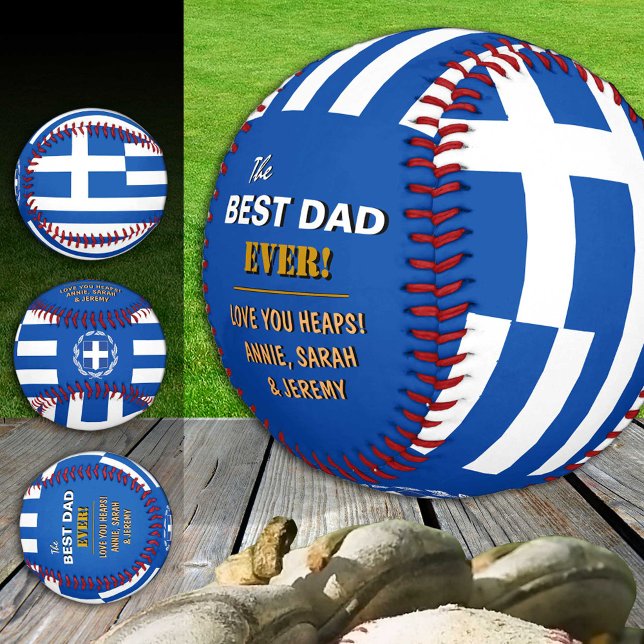 Griechenland Bester Vater, Patriot-Vater, griechis Baseball (Von Creator hochgeladen)