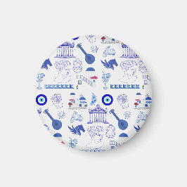 Griechenland Blau und Weiß Magnet