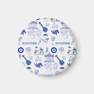Griechenland Blau und Weiß Magnet