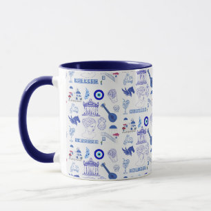 Griechenland Blau und Weiß Tasse