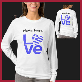 Griechenland - Blaue LIEBE Herzenflagge Personalis T-Shirt