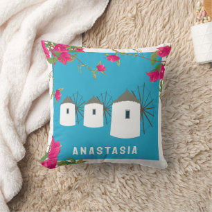 Griechenland Bougainvillea Griechische Insel Windm Kissen