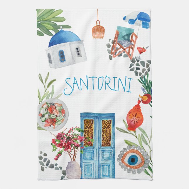 Griechenland Breeze Kittuch Geschirrtuch (Vertikal)