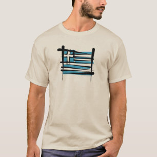 Griechenland-Bürsten-Flagge T-Shirt