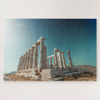 Griechenland. Cape Sounion - Ruinen eines alten Te