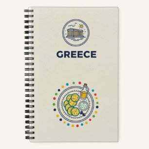 Griechenland-Erbe- und Parthenon-Fotoarchiv-Journa Notizbuch
