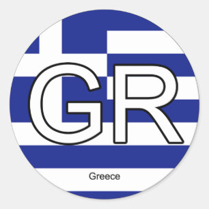 Griechenland-Euro-Aufkleber Runder Aufkleber