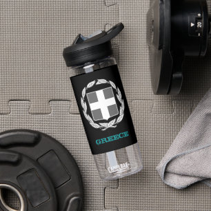 Griechenland - Fitness und griechisches Wappen / F Trinkflasche